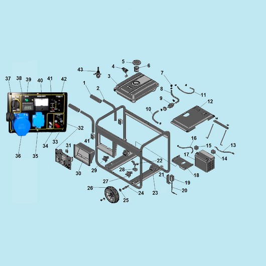 Рама и бак Champion DG6501E